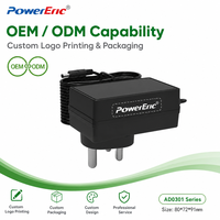 Fuente de Alimentación Conmutada de 12V 2A y 2.5A, 3A con Enchufe Indio, Adaptador de CA de 24V 1A con Protección OTP y OVP, de Fábrica Certificada BIS