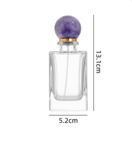 MUB Estampage à chaud Luxe 30ml 100ml Fond lourd Couvercle boule en résine haut de gamme Flacon vaporisateur vide en verre de parfum sans fuite