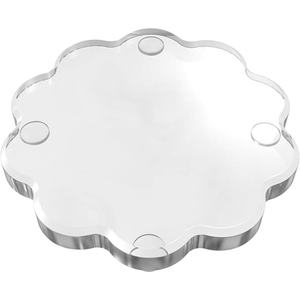 Lot de 4 présentoirs à vêtements en acrylique en forme de fleur avec support rond pour bottes, anti-rouille, légers, protection de coupe - Product Image 4