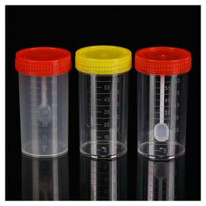 Produits en plastique Runqing, gobelet à urine gradué jetable avec bouchon à vis, 60 ml, récipient de collecte d'échantillons médicaux - Product Image 5