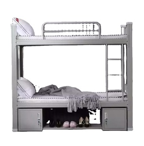 Lit superposé moderne à une seule couche pour adultes, chambre à coucher et usage hôtelier, construction en fer blanc, taille personnalisable - Product Image 1