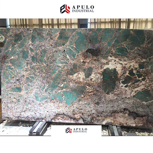 Losa de mármol gris azulado, breccia romana pulida de cuarzo <span class=keywords><strong>verde</strong></span> de lujo, amazonita tiffany - Product Image 2