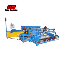 Clôture à maillons de chaîne entièrement automatique faisant la machine 2 vers rouleau compact nouvelle construction usine PLC moteur de pompe