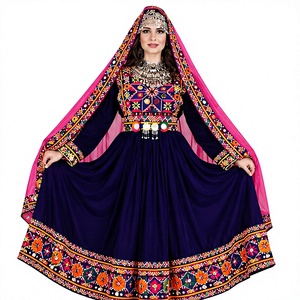 New Trending Women Afghani <b>Dress</b> Handmade Mirror Work Embroidered Long Maxi Frock Traditional <b>Tribal</b> Wedding Party Wear Ethnic - Product Image 1