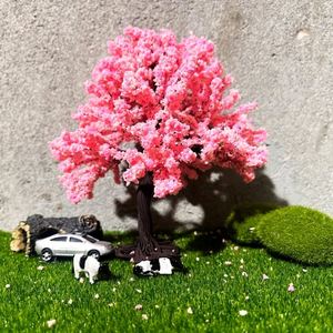 Árbol de Cerezo en Flor de Plástico Hecho a Mano para Dioramas y Maquetas Ferroviarias, Decoración DIY para el Hogar - Product Image 3