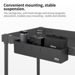 Caja de almacenamiento para estudio Selens, bandeja lateral para estación de trabajo, caja de almacenamiento grande y ligera para accesorios de estudio, almacenamiento ordenado - Product Image 3