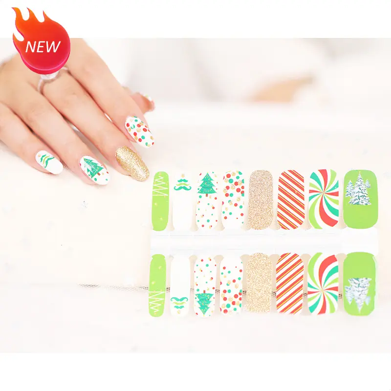 Mixed styles colour printer nail art Chinese new year decorations 2024 Nail wraps