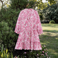 KAR&OT ZA 2025 Printemps Été Automne Nouvelle Robe Courte Vintage à Col en V Imprimé Floral avec Ceinture pour Femme 3150658