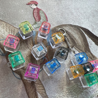 Bouton de décompression à haute transparence pour clavier mécanique, bouton anti-stress amusant pour les doigts, porte-clés de décompression