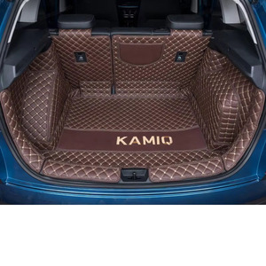 Alfombrilla de Cuero para <span class=keywords><strong>Maletero</strong></span> de Coche, Protector de Alfombra para <span class=keywords><strong>Maletero</strong></span> Trasero para <span class=keywords><strong>Skoda</strong></span> <span class=keywords><strong>Kamiq</strong></span> 2019 2020 2021 2022 2023 2024 2025 - Product Image 3