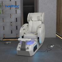 Fauteuil de pédicure professionnel haut de gamme avec équipement de spa pour ongles, lavabo, massage Shiatsu vibrant et lampe LED