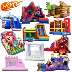 China al por mayor niño pequeño Moonwalk Castillo adulto niños grandes fiesta inflable comercial Casa de rebote con tobogán de agua Combo