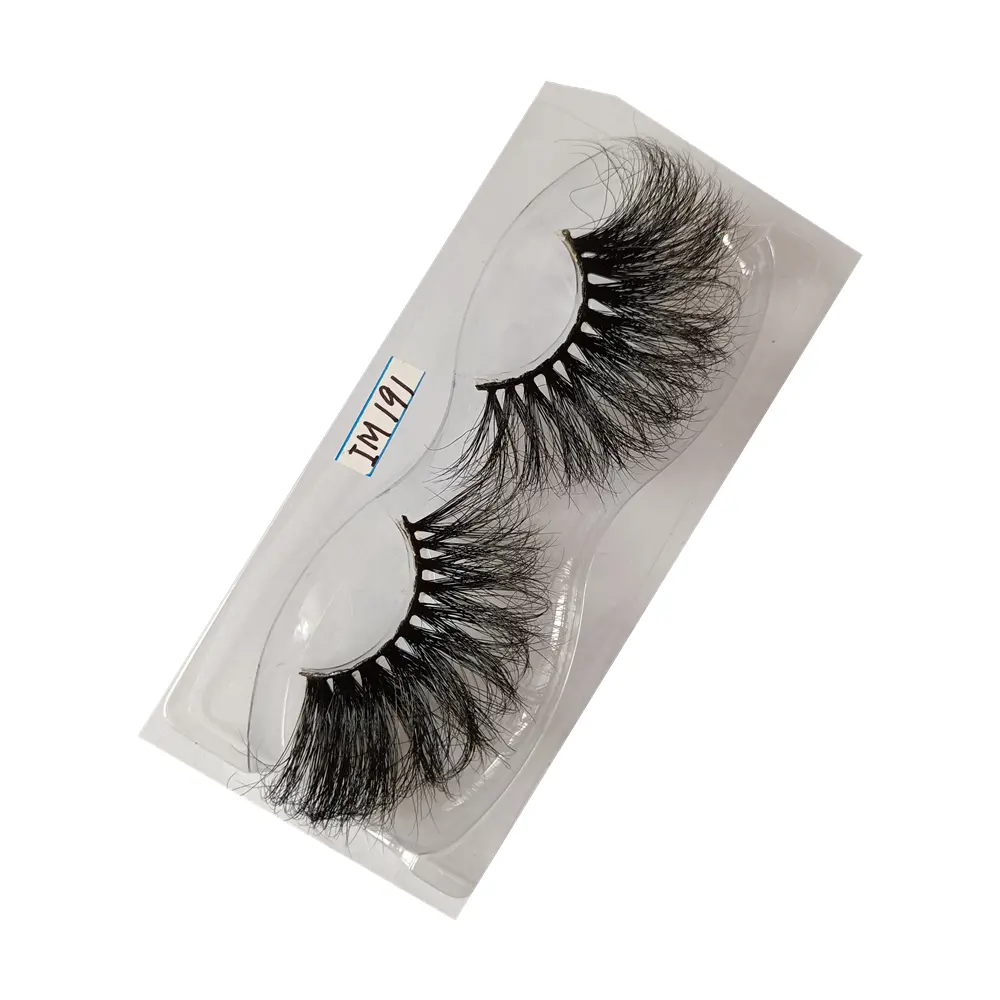 IM191 wholesale beauty supplies lashes 25mm 3d mink eyelashes real siberian mink 25mm lashes with customize own brand box