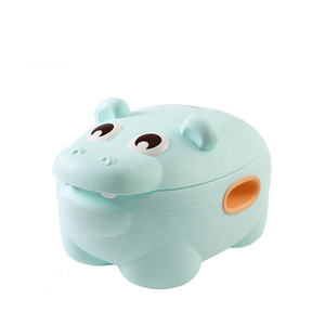OEM Animal Hippo Plastic Baby Squatty Potty Kids Toddler Travel Training Toilet Potty Chair