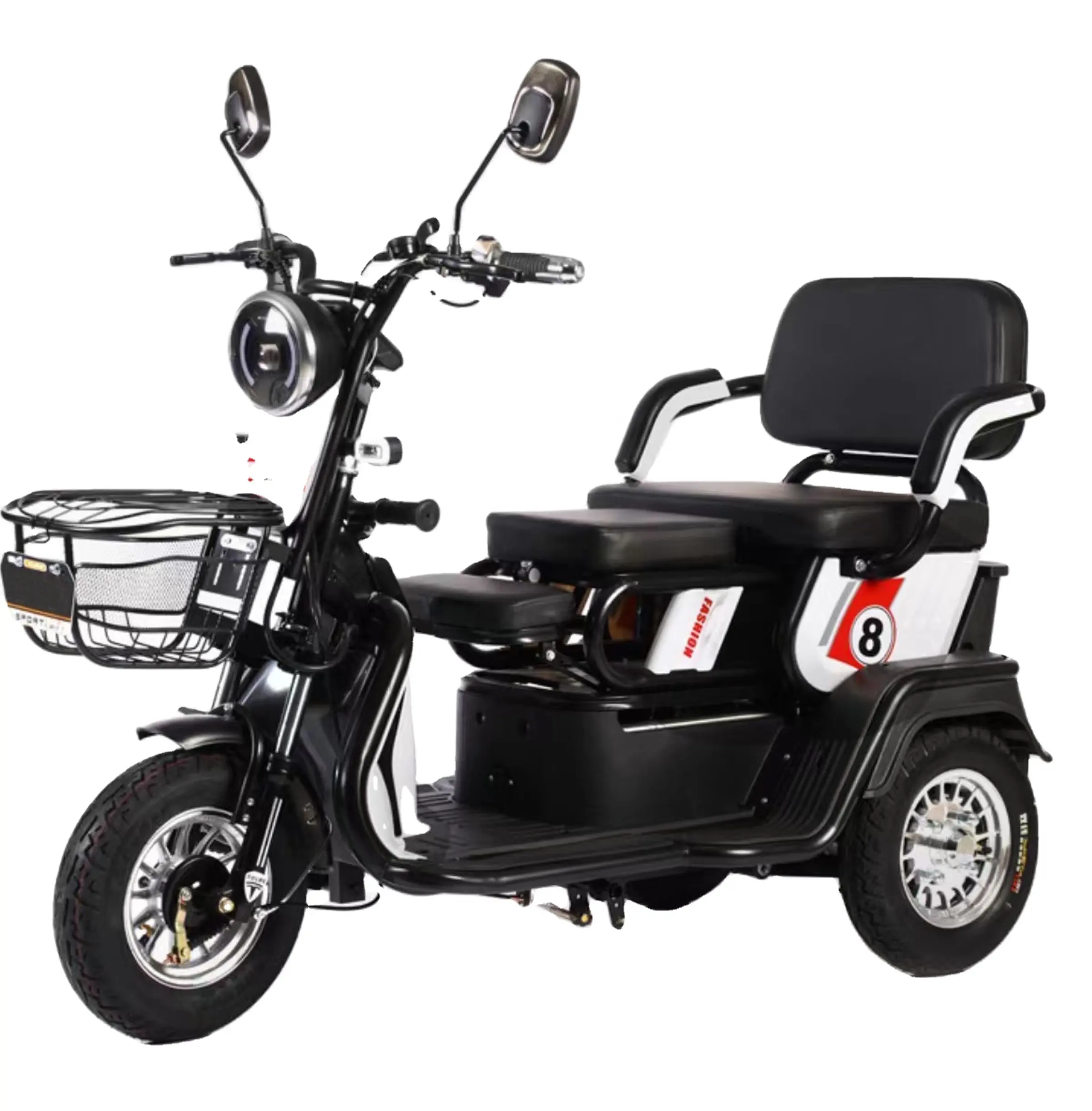 Motorino portatile motorino triciclo tre ruote elettrico Trike 650/1000W adulto HAMA Ledlight 24 Snow Bike triciclo Open Passenger