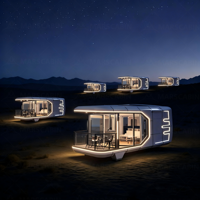 Maisons préfabriquées Apple Pod Capsule Home Cabin Space Capsule Smart Home 40 pieds avec assemblage rapide pour les développements hôteliers et touristiques