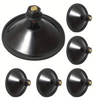 Ventouse transparente en PVC de 5,5 cm, robuste et épaissie, avec vis M6, pour pieds de meubles et tables, avec tige de 6 mm, noire