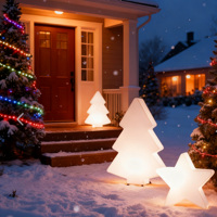 ESmartlive Bunte Plastik-Weihnachtsbaumbeleuchtung 6000K Tageslicht LED-Lichterkette IP65 Dimmbar für Außendekoration