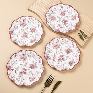 Assiette en céramique et porcelaine personnalisée, style italien moderne, design encre, service de vaisselle en provenance du Guangdong - Product Image 5
