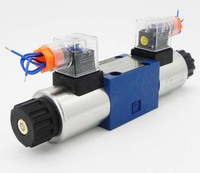 Vanne directionnelle hydraulique à solénoïde 4WE6E 4WE6D 4WE6J 4WE6Y avec commande manuelle par bouton-poussoir et options de bobine à broches humides DC24V