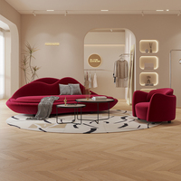 Canapé GEDO de style nordique, design créatif et personnalisé, pour salon, petit appartement, espace de repos ondulé, réception, rembourrage en éponge