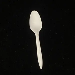 14.5 cm Eco-Friendly Take Away Reusable Fast Food Dinnerware Flatware Spoon Biodegradable 6 Inch Corn Starch Disposable Tea Spoo