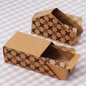 Cajón Grueso Huevo Tostada Hot Dog <span class=keywords><strong>Sandwich</strong></span> <span class=keywords><strong>Sub</strong></span> Hamburguesa Kraft Cajas de papel biodegradables ambientales - Product Image 5