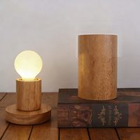 Lampes Lampe de bureau Lampe de table en bois massif Base E27 Lampes de table LED Vis LED 8 styles Bois sculpté Veilleuse E26 Décoration de salle d'étude