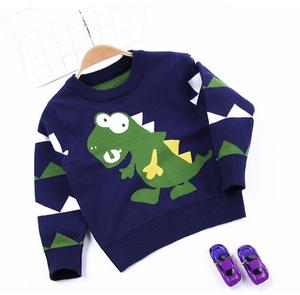 Últimos Diseños de Suéteres de Invierno para Bebé Niño, Tejido de Algodón, Estampado de Dibujos Animados, Suéter Infantil de Alta Calidad de China - Product Image 3