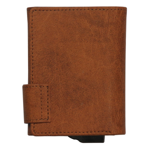 <b>RFID</b> <b>blocking</b> <b>wallet</b> Slim PU leather money clip Anti-theft card holder Nylon lining short <b>wallet</b> - Product Image 4