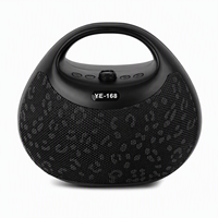 Enceinte portable Bluetooth en tissu avec poignée, motif léopard, sans fil, stéréo, basses puissantes, pour extérieur, commande en gros YE-168