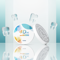 Ivista 4D ML Blok Zirkonia Gigi Estetis Translusensi Tinggi untuk Mahkota Anterior Zirkonia Penuh Sistem Terbuka CAD CAM
