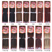 Tresses au crochet pré-bouclées 8 pouces Havana Curl 130g 20 mèches Cheveux synthétiques bouclés pour tressage 13 couleurs disponibles pour femmes