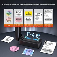 Imprimante thermique portable mini 203 dpi pour étiquettes adhésives, imprimante de codes-barres pour téléphone portable, expédition, bureau et entrepôt