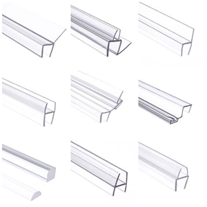 ガラスドアハードウェア継手F字型バスルーム<span class=keywords><strong>PVC</strong></span>ゴム製防水シールストリップスライド式ガラスドア用 - Product Image 2