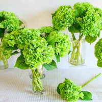 Hydrangea artificielle haut de gamme, toucher réaliste, bleu, jaune, rose, pour arrangement floral, décoration de mariage, hydrangea 3D