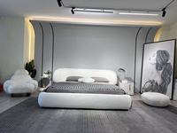 Lit nuage de style italien pour chambre principale, lit double king size en tissu, design de créateur