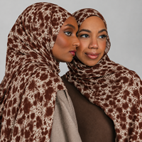 Hijab en modal personnalisé, fabricant de modal, faible MOQ, doux, léger, motif à pois, écaille de tortue et zèbre