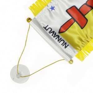 ธงสามเหลี่ยม NUNAVUT พิมพ์ลายดิจิทัลพร้อมโลโก้สั่งทำ สำหรับติดกระจกมองหลังรถยนต์และตกแต่งบ้าน - Product Image 2