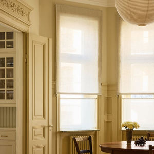 Rideaux en tissu de lin et tulle avec motif vague d'eau, stores romains translucides, variété de couleurs au choix - Product Image 4