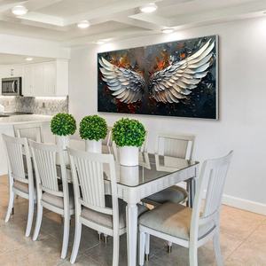 Peinture à l'huile symbolique neutre originale faite à la main, texture naturelle, style abstrait, décoration murale, art sur toile, vente en gros - Product Image 4