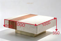 Table basse créative combinée en deux pièces, table basse gigogne moderne pour salon, décoration de la maison