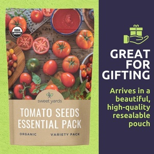 Packs <span class=keywords><strong>de</strong></span> graines <span class=keywords><strong>de</strong></span> tomates biologiques non-OGM 2025 – Assortiment <span class=keywords><strong>de</strong></span> 5 variétés : Roma, Black Krim, <span class=keywords><strong>Ananas</strong></span> – Pour fleurs artificielles d'intérieur et d'extérieur - Product Image 1