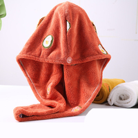 Vente en gros, extra large, séchage des cheveux en microfibre pour la salle de bain des bébés et enfants, serviette de bain pour salle de bain pour femmes, bonnet de douche avec rose