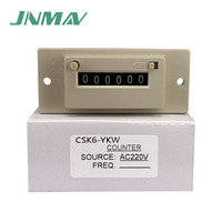 Compteur d'impulsions mécanique CSK6-YKW avec réinitialisation par verrouillage, installation sur panneau, totalisateur mécanique à tirage, compteur de rotations et de coups