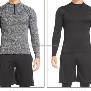 Camiseta Deportiva Unisex de Manga Larga con Estampado, Secado Rápido, Media Cremallera, Transpirable, Anti-UV, 100% Poliéster, para Fitness y Running - Product Image 3