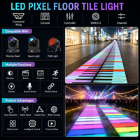Carrelage LED interactif pour sol, synchronisation musicale, touches de piano, lumière d'escalier RGB sept couleurs pour fête d'enfants, piste de danse