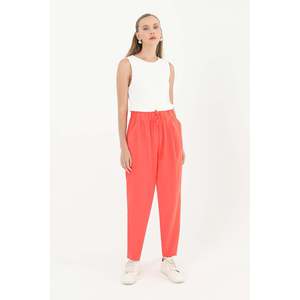 <span class=keywords><strong>Pantaloni</strong></span> a Zampa d'Elefante con Cintura in Vita per Donna Puane - Comodi ed Eleganti <span class=keywords><strong>Pantaloni</strong></span> Corallo per Uso Casual o da Ufficio - Product Image 1