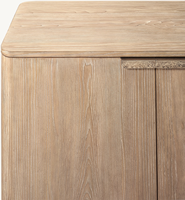 Meuble TV double en bois de chêne pour salon, buffet 4 portes en bois de chêne