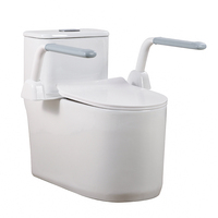 Rails de sécurité de toilette cadre de sécurité de toilette réglable en acier inoxydable 304 accessoires de toilette pour bouton poussoir handicapé pour handicap